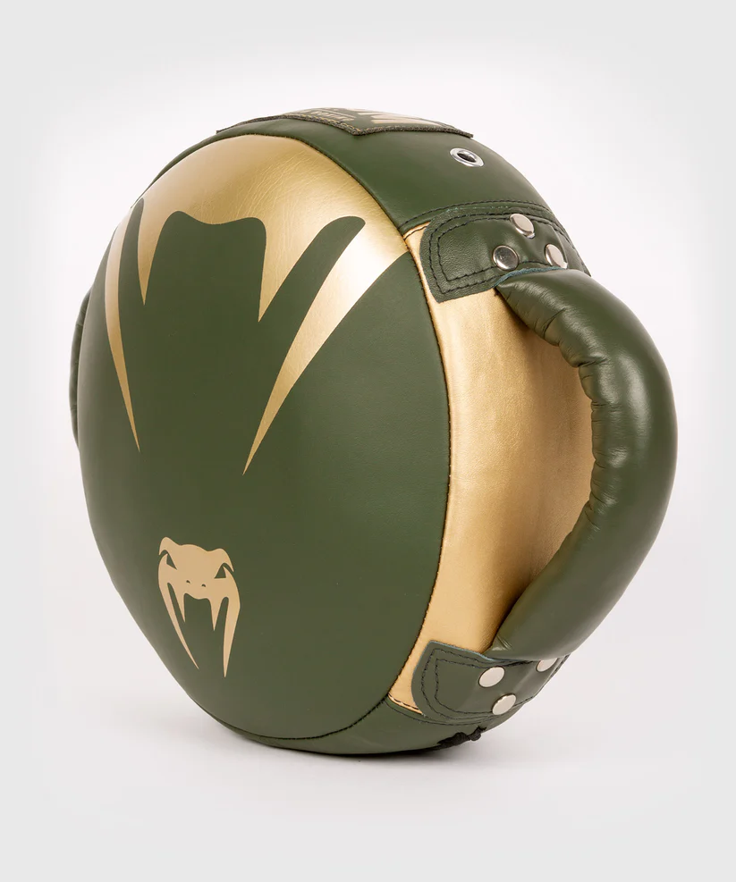 Силова подушка Venum Pro Boxing Mini Round Punch Shield Khaki Gold ціна