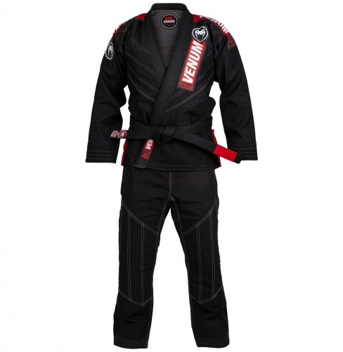 Кимоно для джиу-джитсу Venum Elite Light 2.0 BJJ GI Black Red фото