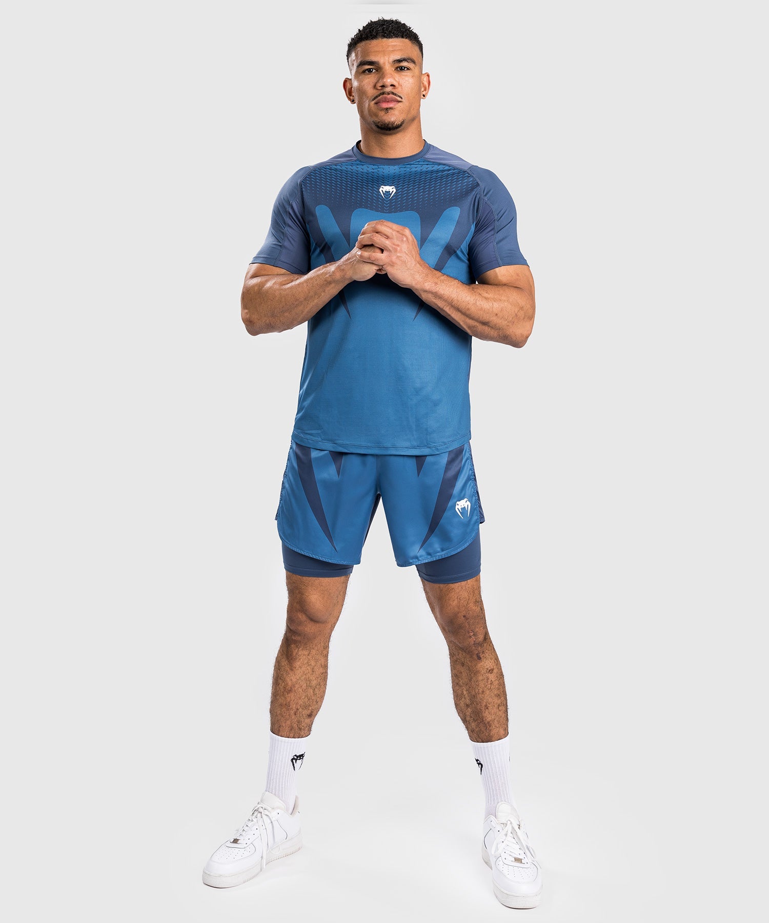 Тренировочная футболка Venum Attack Dry Tech Navy Blue цена