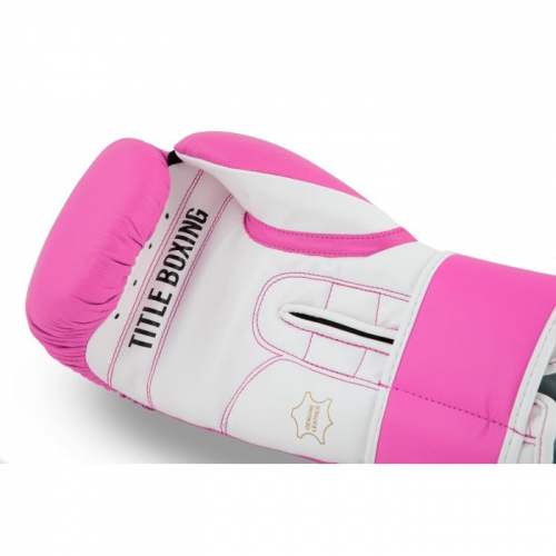 Боксерські рукавиці TITLE Pro Style Leather Training Gloves 3.0 Hot Pink купити