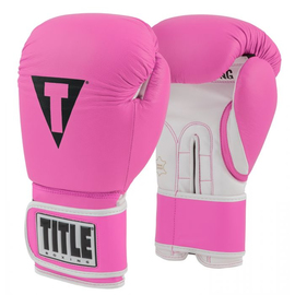 Боксерские перчатки TITLE Pro Style Leather Training Gloves 3.0 Hot Pink