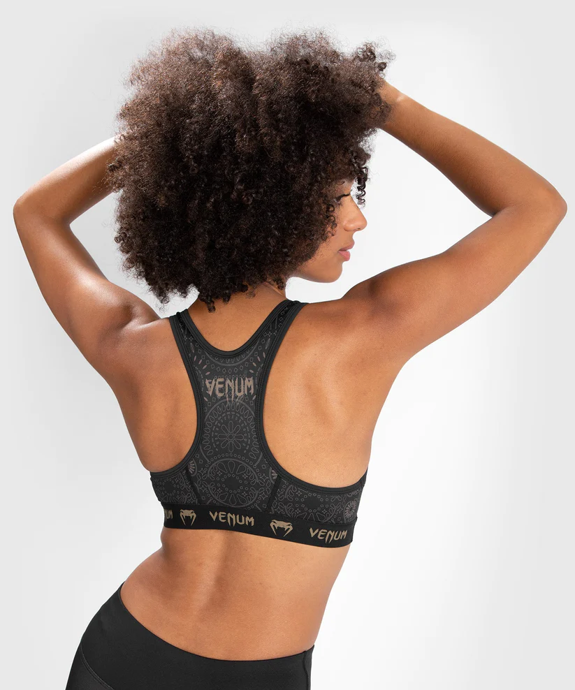 Спортивный топ Venum Women Santa Muerte Dark Side Sport Bra - Black Brown фото