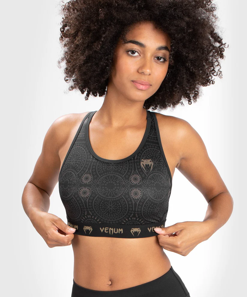 Спортивный топ Venum Women Santa Muerte Dark Side Sport Bra - Black Brown купить