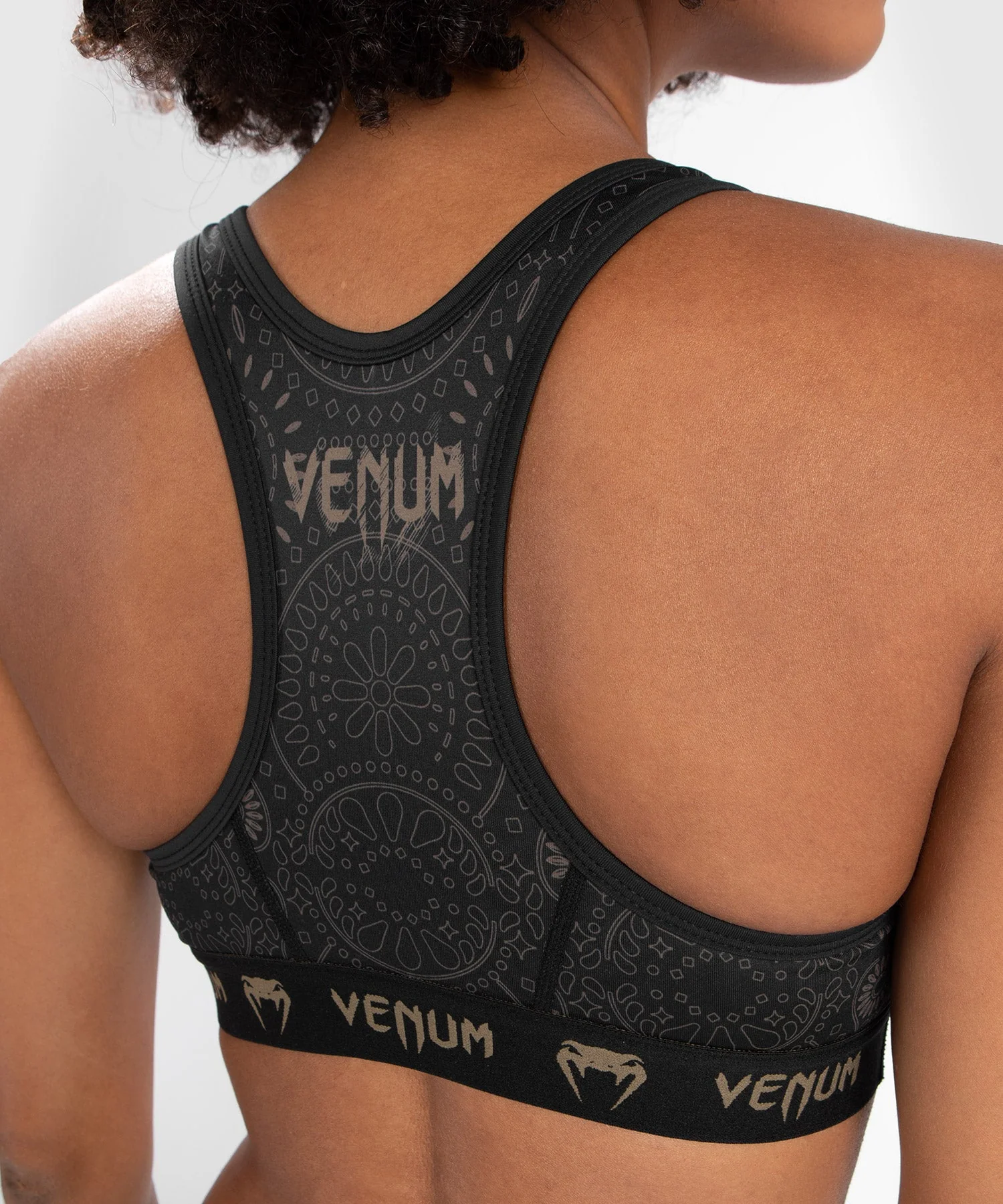 Спортивный топ Venum Women Santa Muerte Dark Side Sport Bra - Black Brown оригинал