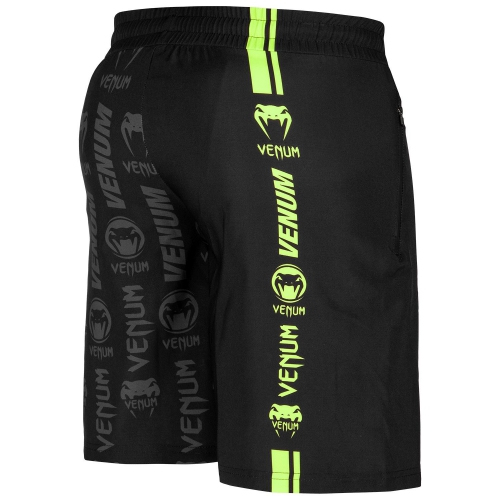Шорты Venum Logos Training Shorts Black Neo Yellow фото