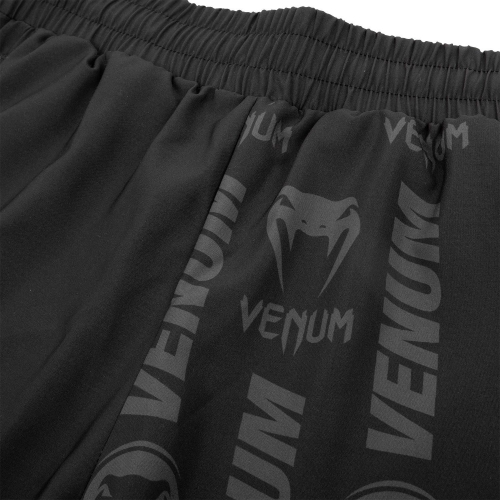 Шорты Venum Logos Training Shorts Black Neo Yellow оригинал