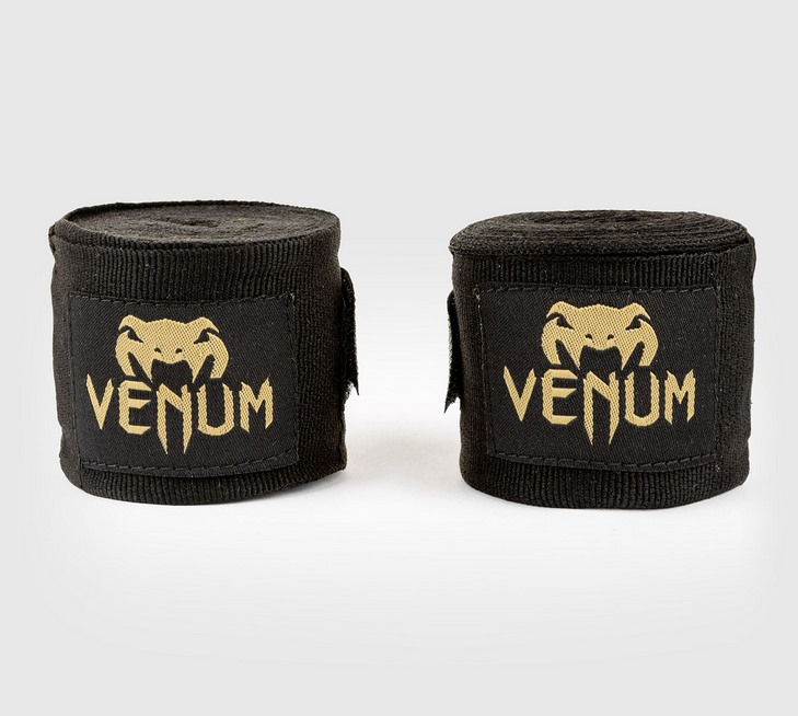 Боксерские бинты Venum Kontact Boxing Handwraps - 2.5m Black Gold
