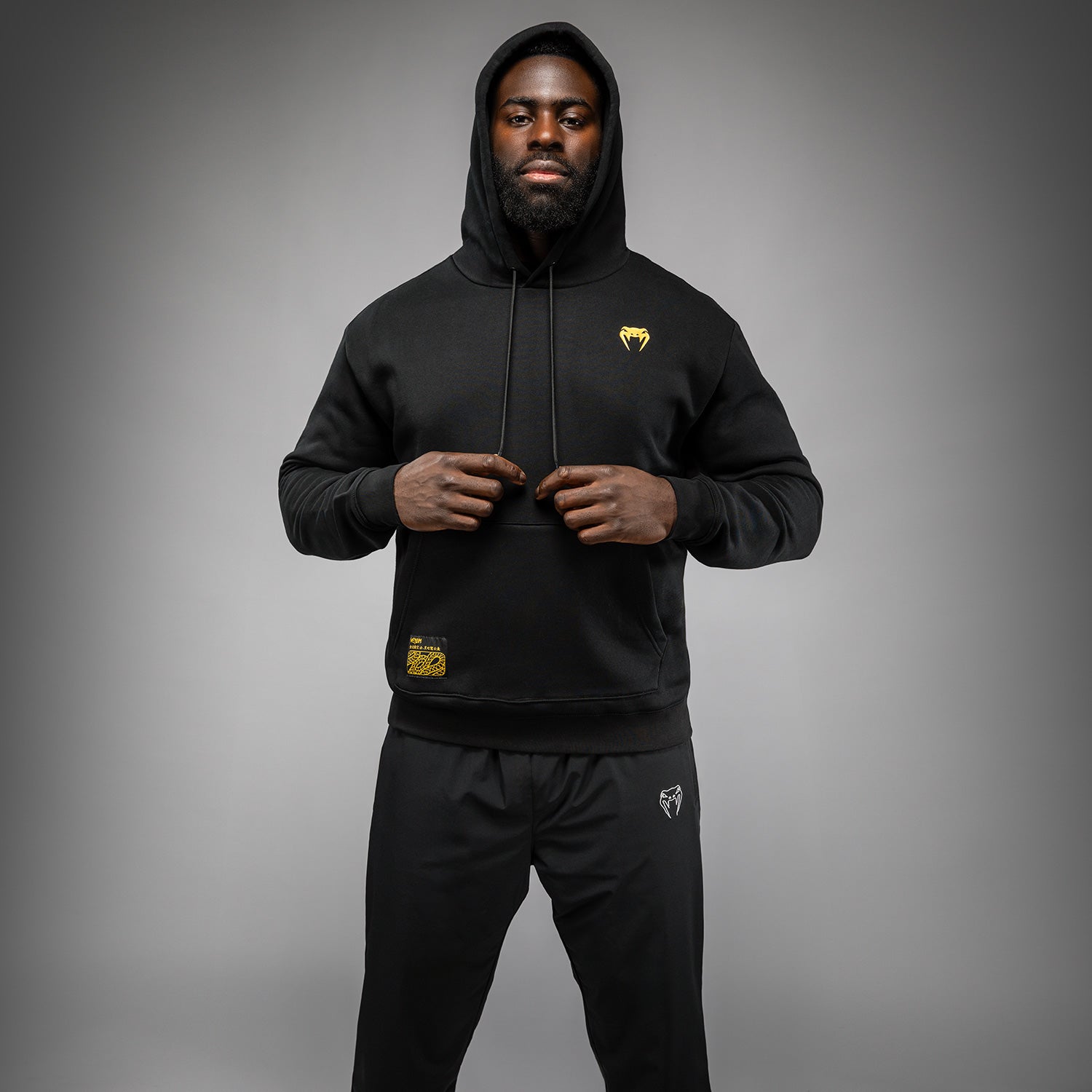 Худі Venum Serpenti Hoodie Black Silver Gold оригінал