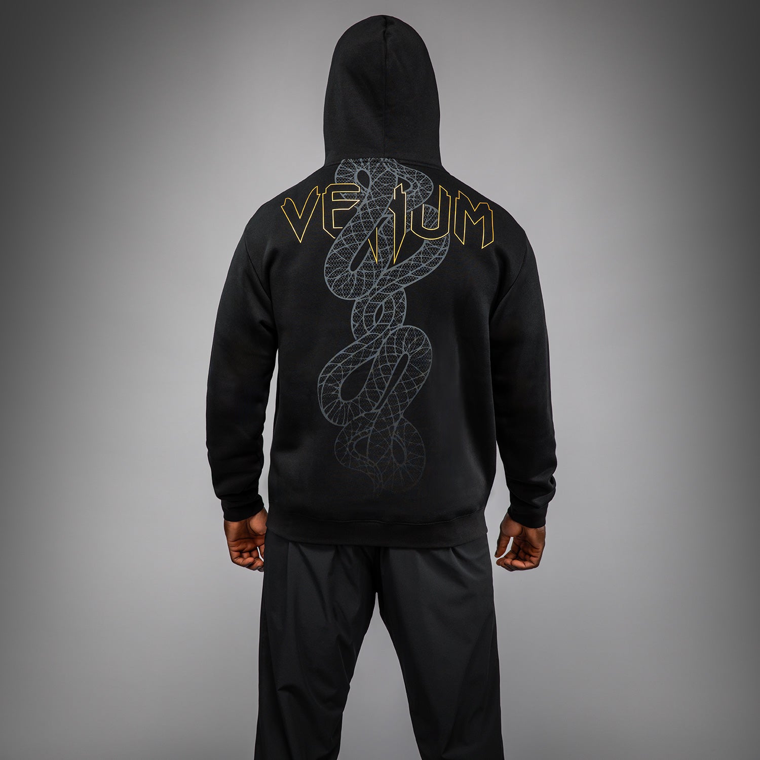 Худі Venum Serpenti Hoodie Black Silver Gold ціна