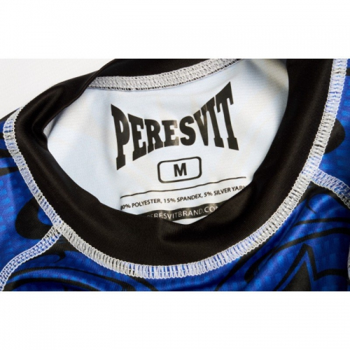 Рашгард Peresvit Immortal Silver Force Rashguard Short Sleeve Dark Marine фото