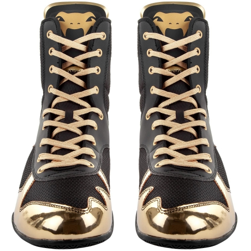 Боксерки Venum Elite Boxing Shoes Black Gold цена