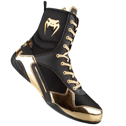 Боксерки Venum Elite Boxing Shoes Black Gold где купить