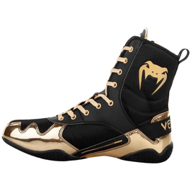 Боксерки Venum Elite Boxing Shoes Black Gold, Фото № 2