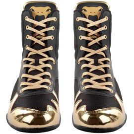 Боксерки Venum Elite Boxing Shoes Black Gold, Фото № 3