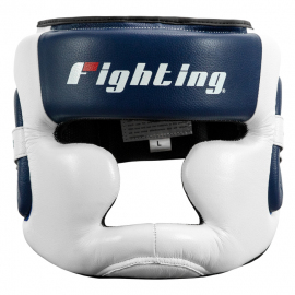 Боксерский шлем Fighting Force Full Training Headgear White Blue, Фото № 3