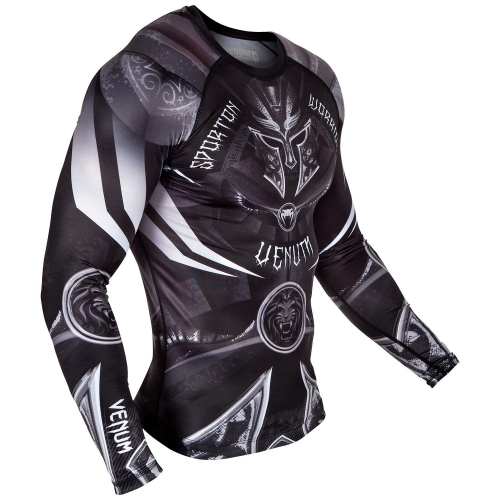 Рашгард Venum Gladiator 3.0 Rashguard Black White Long Sleeves цена