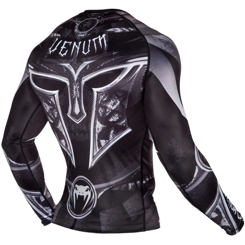 Рашгард Venum Gladiator 3.0 Rashguard Black White Long Sleeves размер