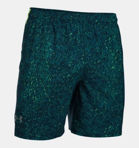 Шорты Under Armour Launch SW Printed 7 Shorts Green фото