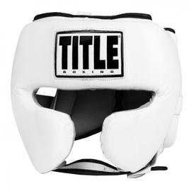 Шлем Title Boxing Leather Sparring Headgear White, Фото № 2