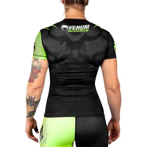 Жіночий рашгард Venum Training Camp 2.0 Rashguard Short Black Neo Yellow купити
