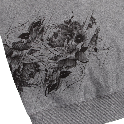 Womens Venum Floral Hoody - Heather Grey size