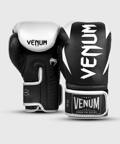 Боксерские перчатки Venum Hammer Pro Velcro Nappa Leather Black White купить