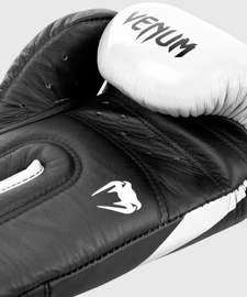 Боксерские перчатки Venum Hammer Pro Velcro Nappa Leather Black White, Фото № 4