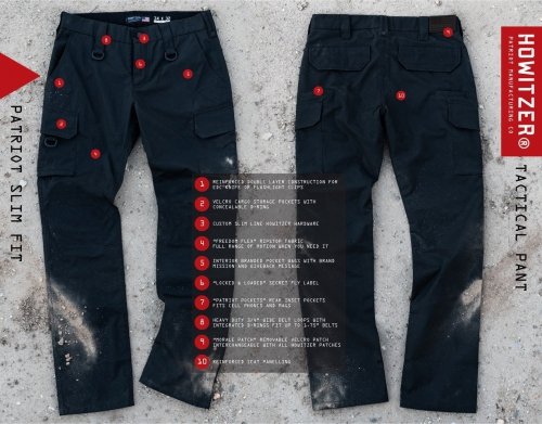 Тактические штаны Howitzer Alpha Black Straight Pant фото