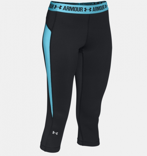 Жіночі спортивні капрі Under Armour HeatGear CoolSwitch Capri Black Aqua фото