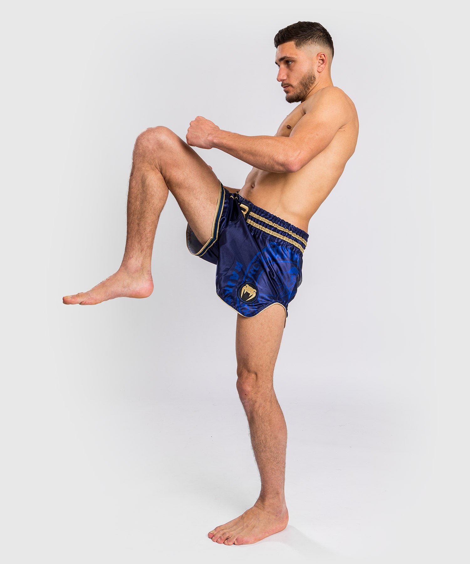 Тайські шорти Rajadamnern x Venum Muay Thai Short Navy Blue оригінал