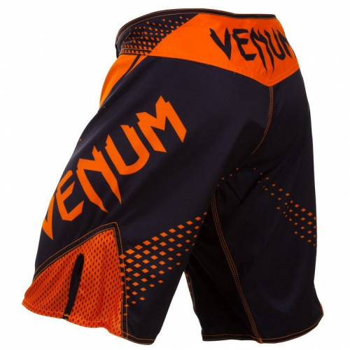 Шорти для MMA Venum Hurricane Fight Shorts Black Neo Orange оригінал