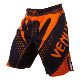 Шорти для MMA Venum Hurricane Fight Shorts Black Neo Orange, Фото № 3
