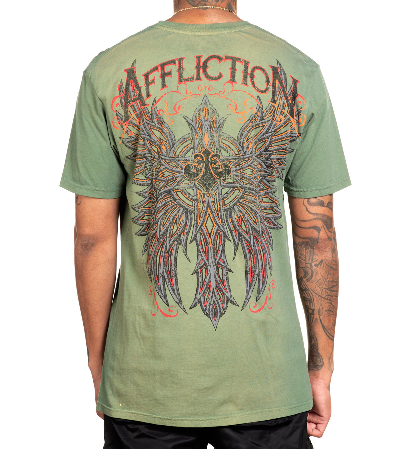Affliction Absolution Tee VTG Green Potassium Spray T-shirt buy