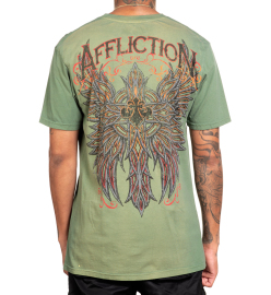 Футболка Affliction Absolution Tee VTG Green Potassium Spray, Фото № 2